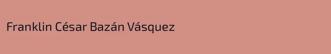 Franklin César Bazán Vásquez